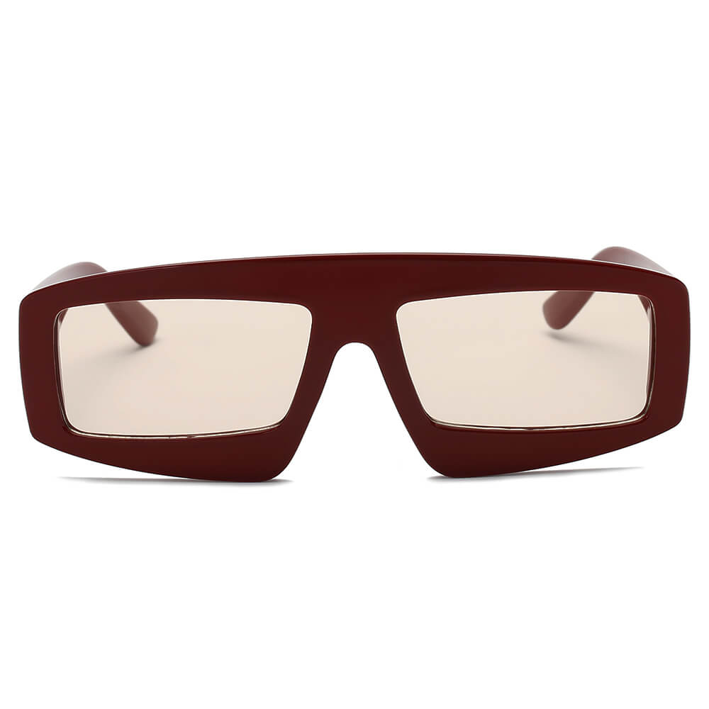 COHOES Women Bold Retro Vintage Rectangular Sunglasses in stylish design, perfect for bold women.