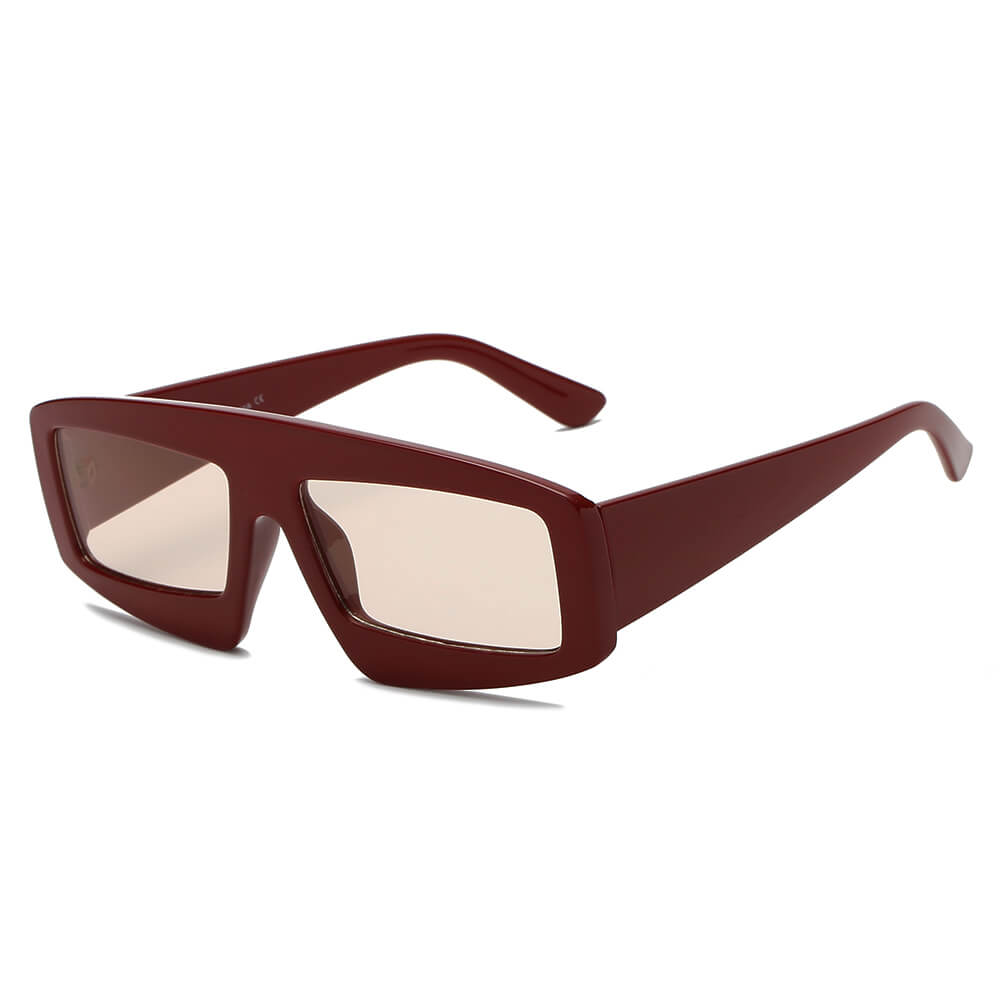 COHOES Women Bold Retro Vintage Rectangular Sunglasses in stylish design, perfect for bold women.