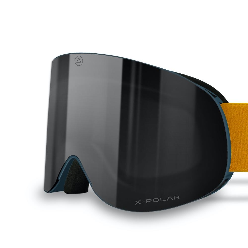 Cornice Blue/Black ski goggles featuring advanced X-POLAR lens technology and a stylish unisex design.