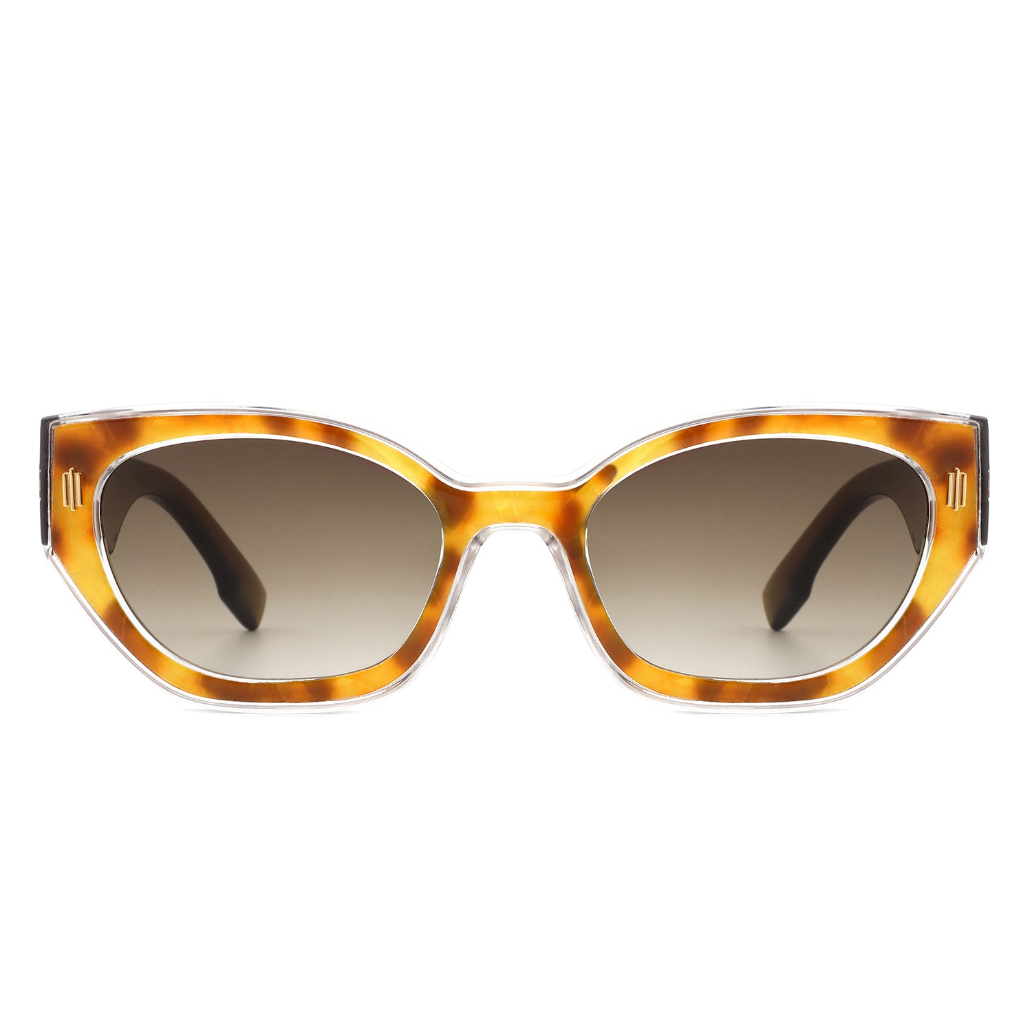 Dawnmist Geometric Retro Round Cat Eye Sunglasses with a unique design and UV protection.