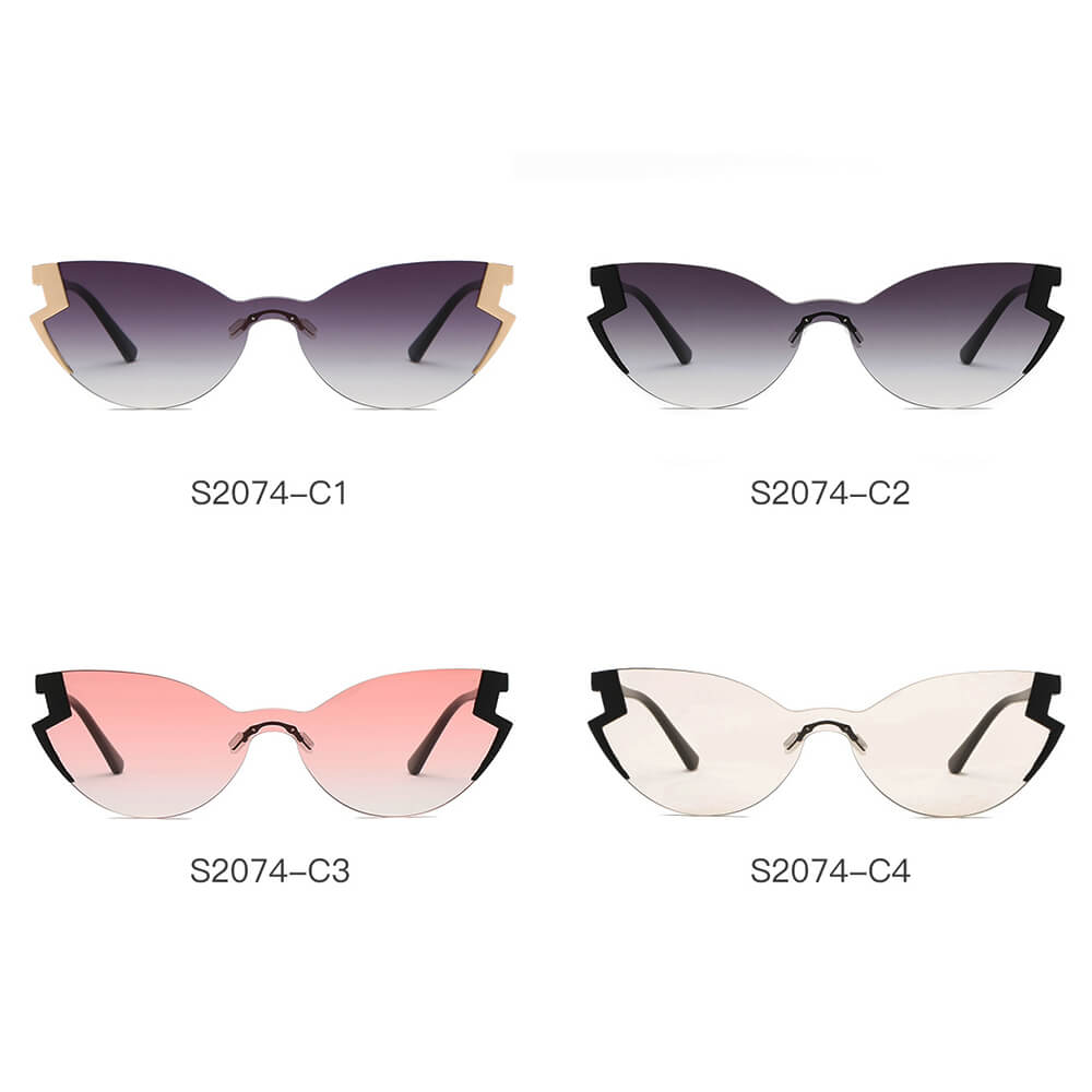 DECATUR Women Fashion Oversize Cat Eye Sunglasses with polycarbonate lenses, stylish design, and UV protection.