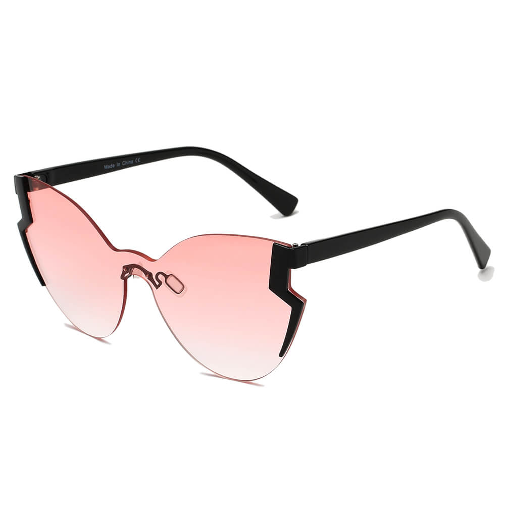 DECATUR Women Fashion Oversize Cat Eye Sunglasses with polycarbonate lenses, stylish design, and UV protection.