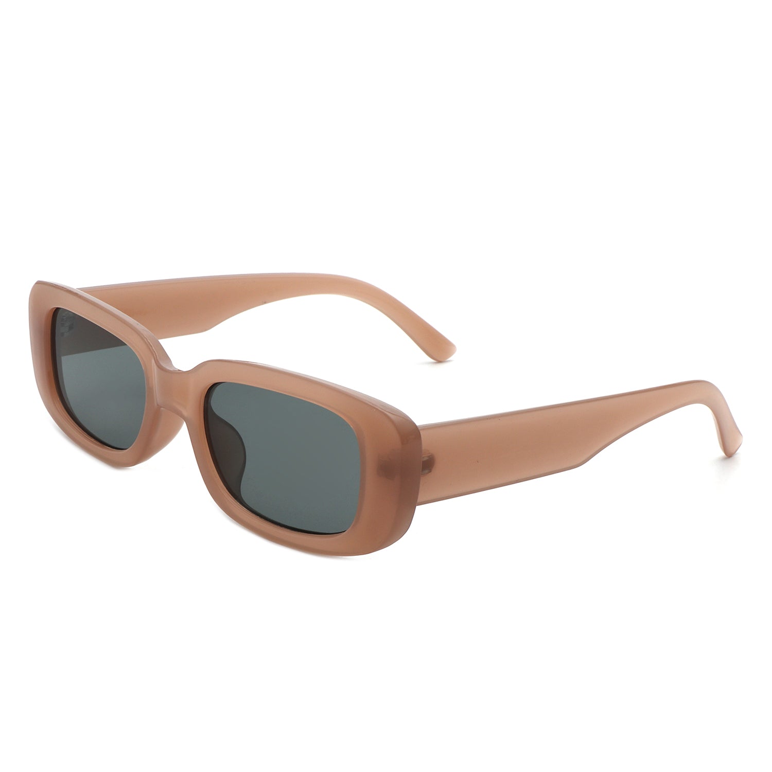 Diamondy Retro Rectangle Narrow Fashion Square Sunglasses with a stylish design, featuring a plastic frame and PC lenses, perfect for UV protection.