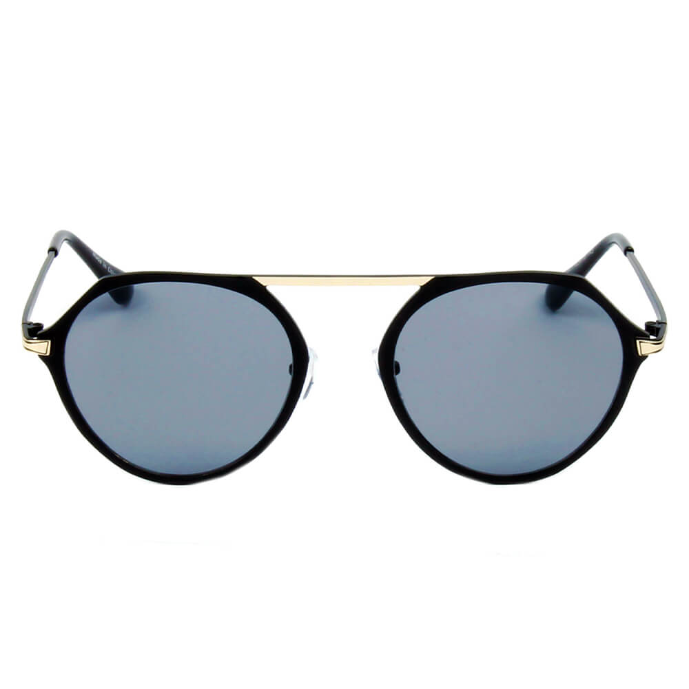 DRESDEN Modern Flat Top Slender Round Sunglasses with mirrored lenses and ultra-slim frame, perfect for stylish sun protection.