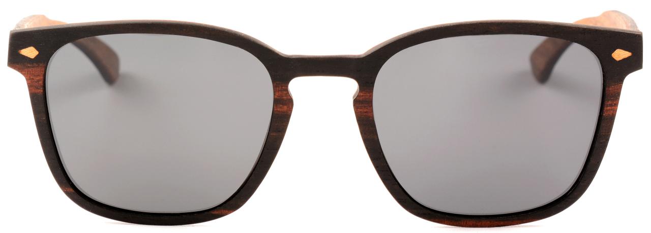 Ed Wood Wood Sunglasses featuring a retro design with a multi-layer wood frame in ebony/Kosso and rosewood/ebony finishes.