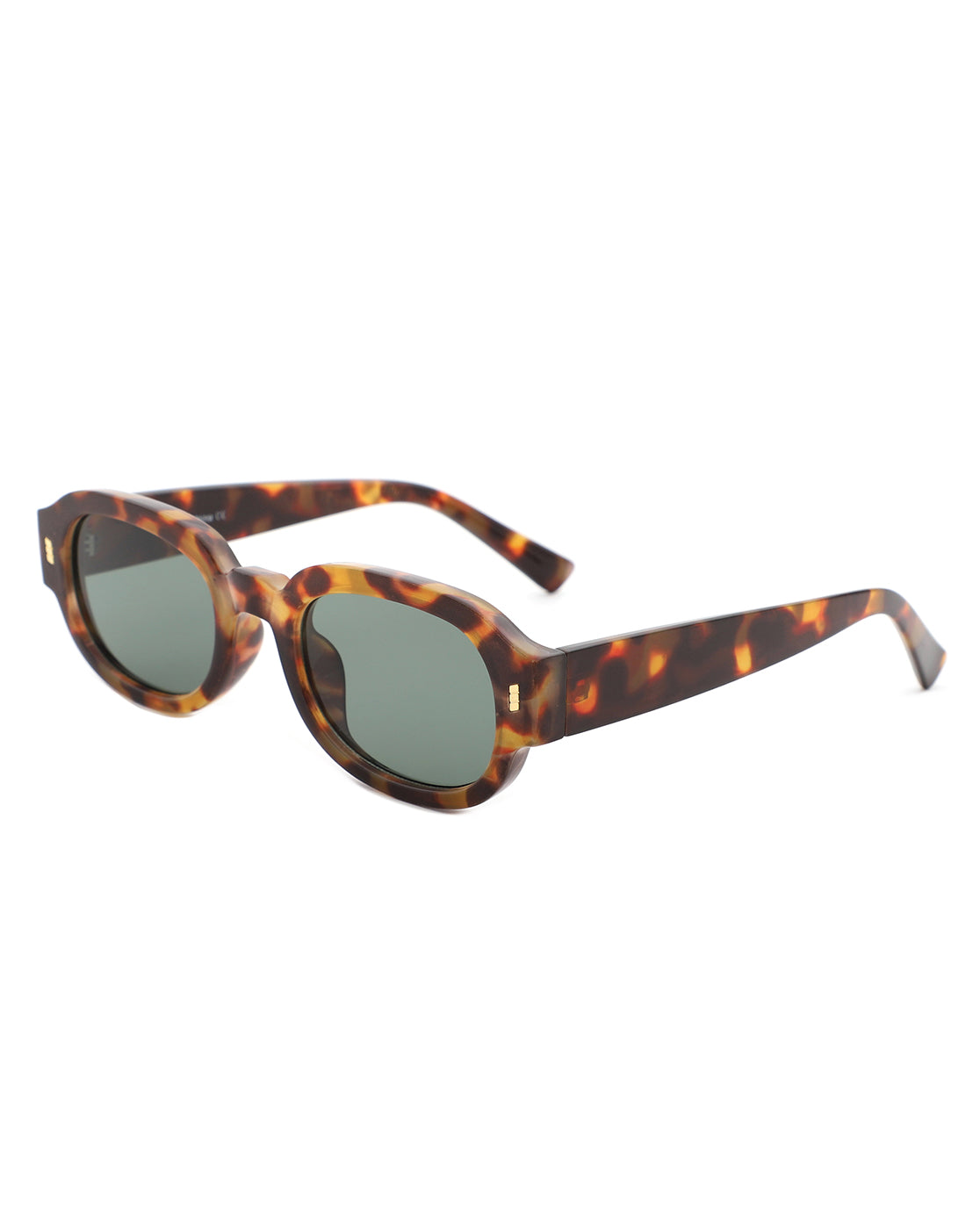 Elandra Retro Fashion Sunglasses with narrow oval frames, showcasing a stylish design suitable for both men and women.