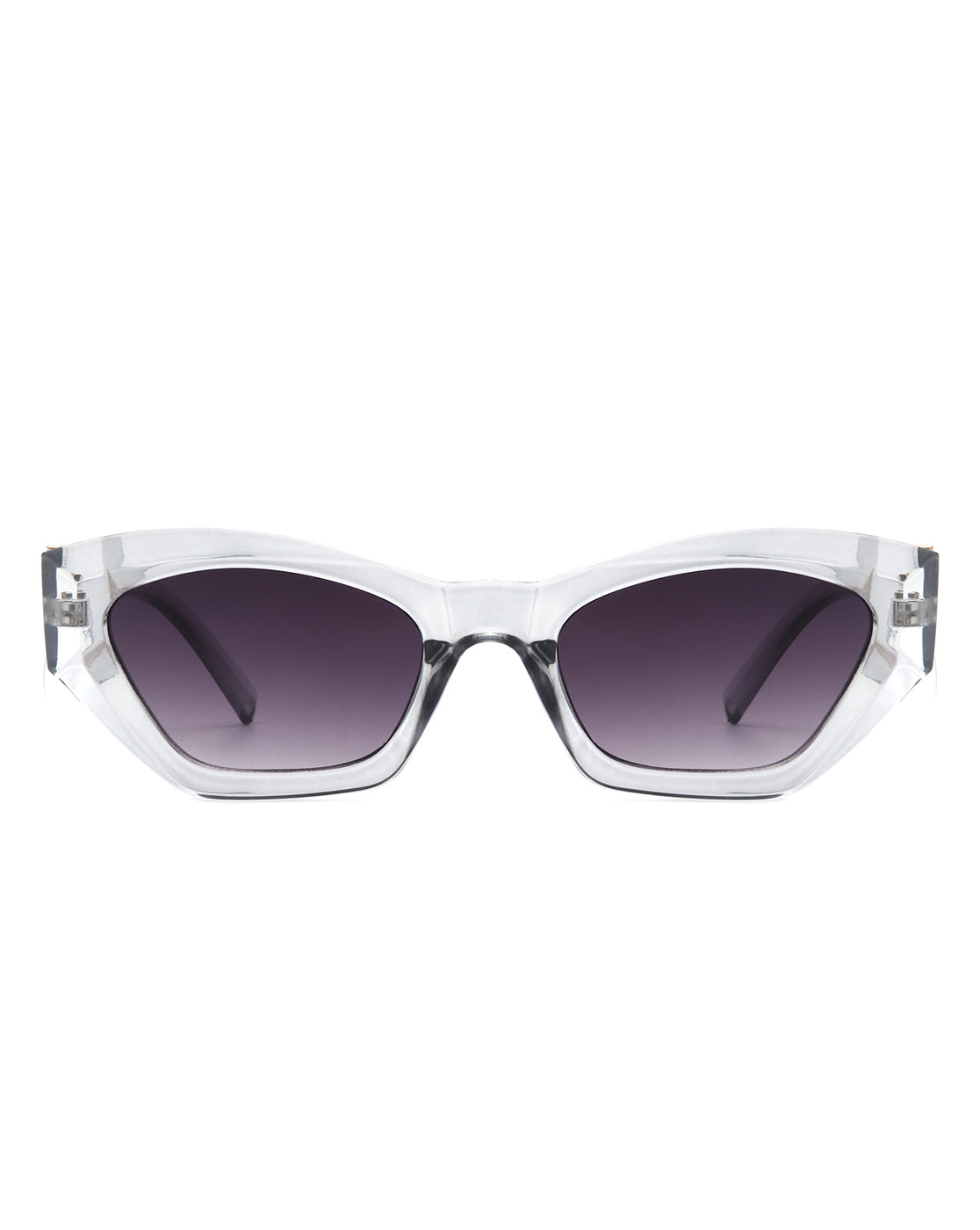 Elandra Retro Square Cat Eye Women's Fashion Sunglasses with stylish upswept edges and protective polycarbonate lenses.