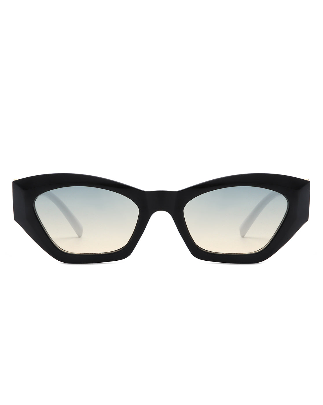 Elandra Retro Square Cat Eye Women's Fashion Sunglasses with stylish upswept edges and protective polycarbonate lenses.