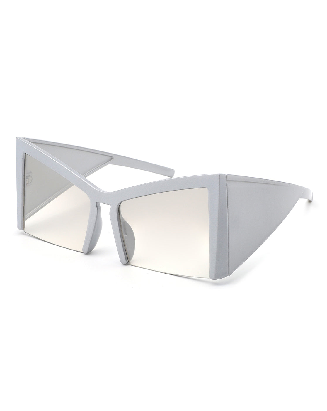 Elyndor oversized geometric square semi-rimless cat eye sunglasses with stylish design and protective lenses.