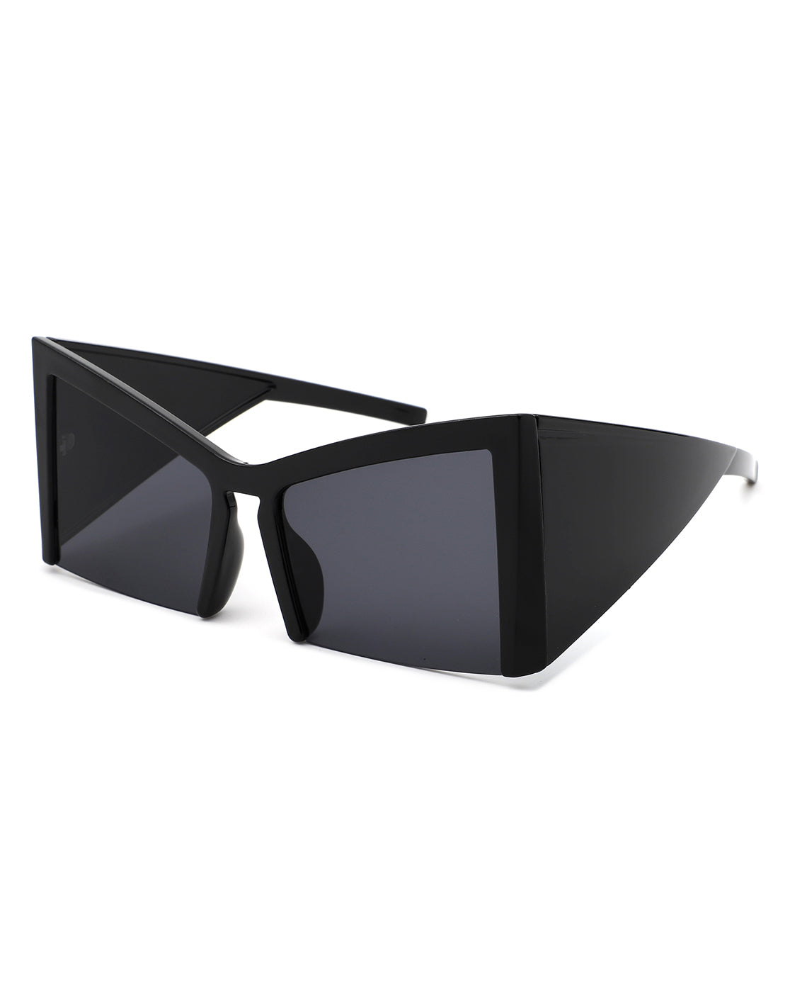 Elyndor oversized geometric square semi-rimless cat eye sunglasses with stylish design and protective lenses.