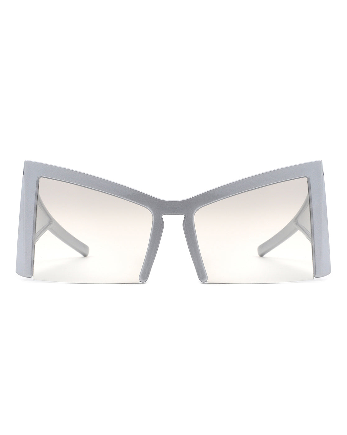 Elyndor oversized geometric square semi-rimless cat eye sunglasses with stylish design and protective lenses.