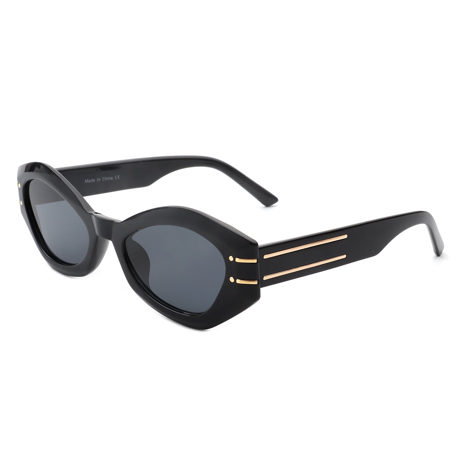 Elysiant Geometric Oval Slim Fashion Round Cat Eye Sunglasses with stylish design and UV protection.