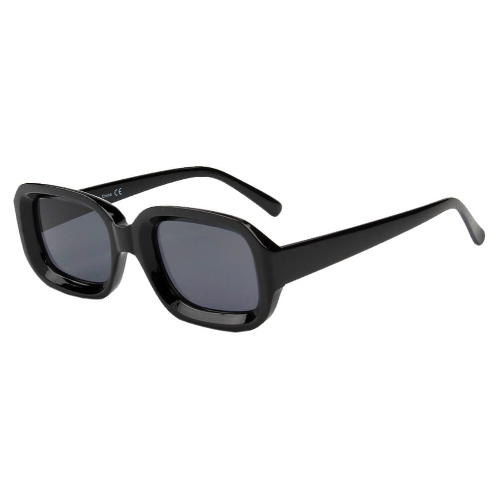 ERII Women Retro Vintage Square Sunglasses with a stylish square frame and polycarbonate lenses, offering UV protection.