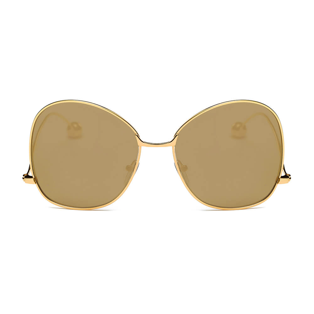 Eugene Women's Trendy Oversized Pantone Lens Sunglasses with gradient lenses and stylish metal frame.