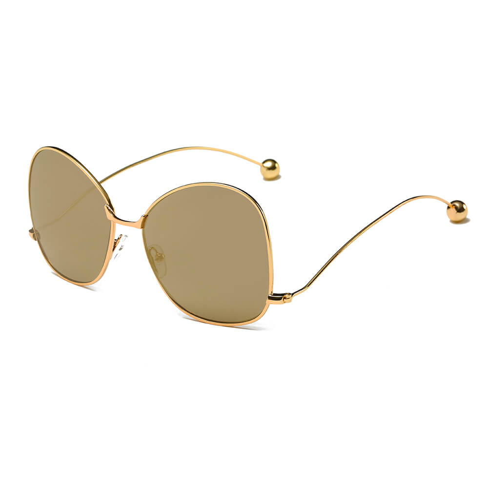 Eugene Women's Trendy Oversized Pantone Lens Sunglasses with gradient lenses and stylish metal frame.