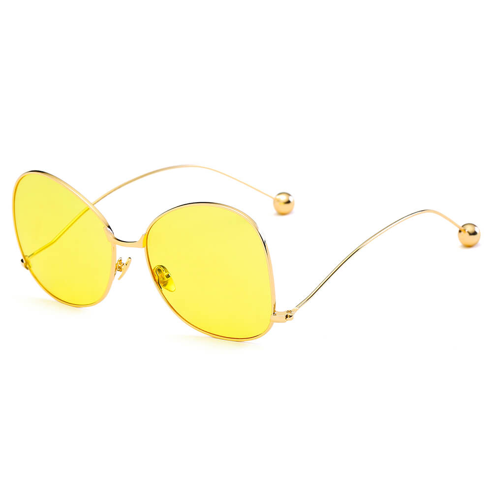 Eugene Women's Trendy Oversized Pantone Lens Sunglasses with gradient lenses and stylish metal frame.