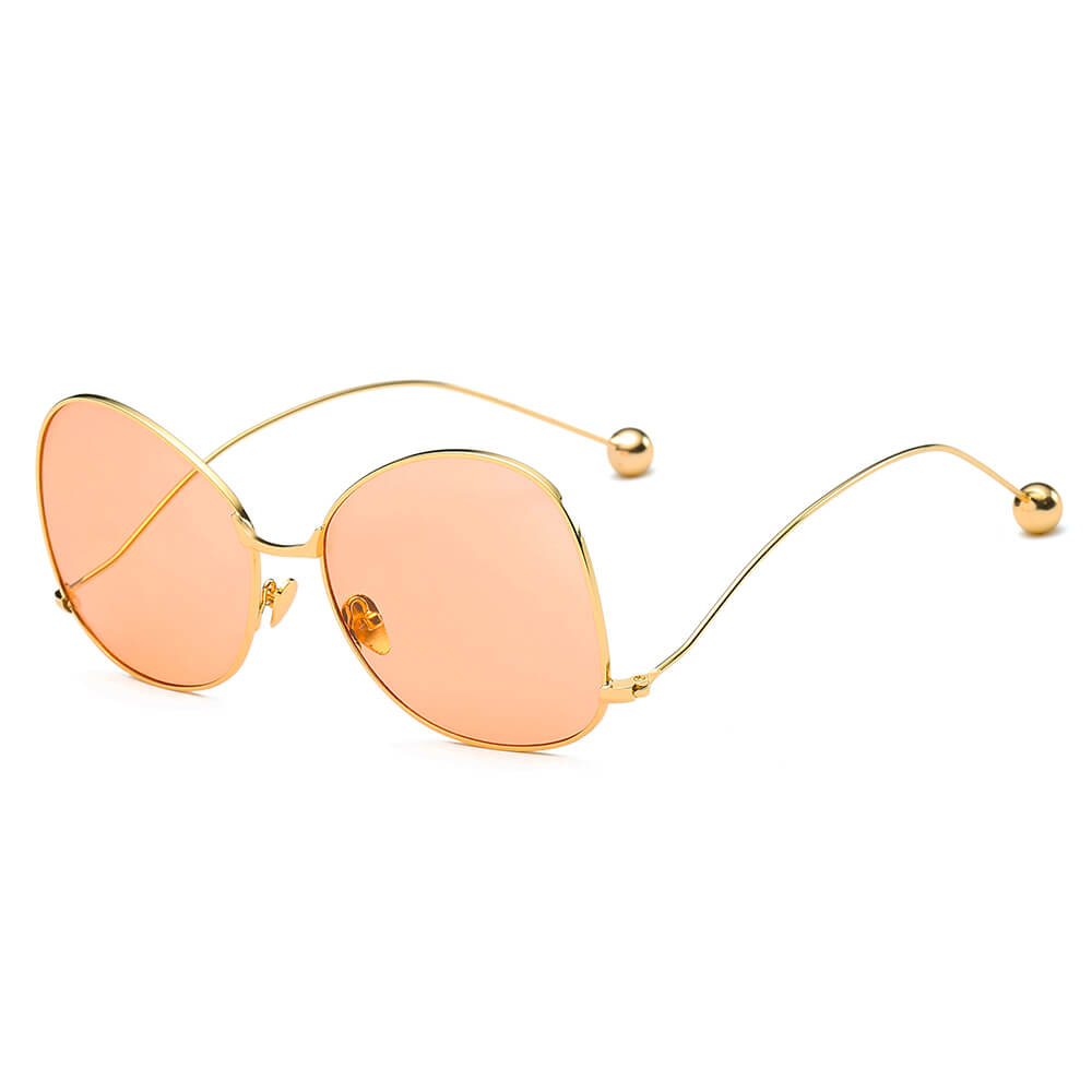 Eugene Women's Trendy Oversized Pantone Lens Sunglasses with gradient lenses and stylish metal frame.