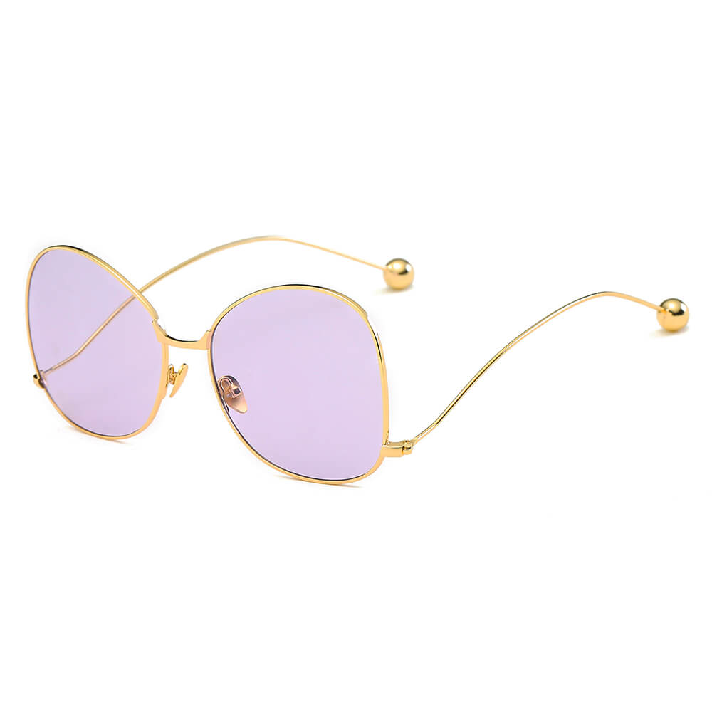 Eugene Women's Trendy Oversized Pantone Lens Sunglasses with gradient lenses and stylish metal frame.