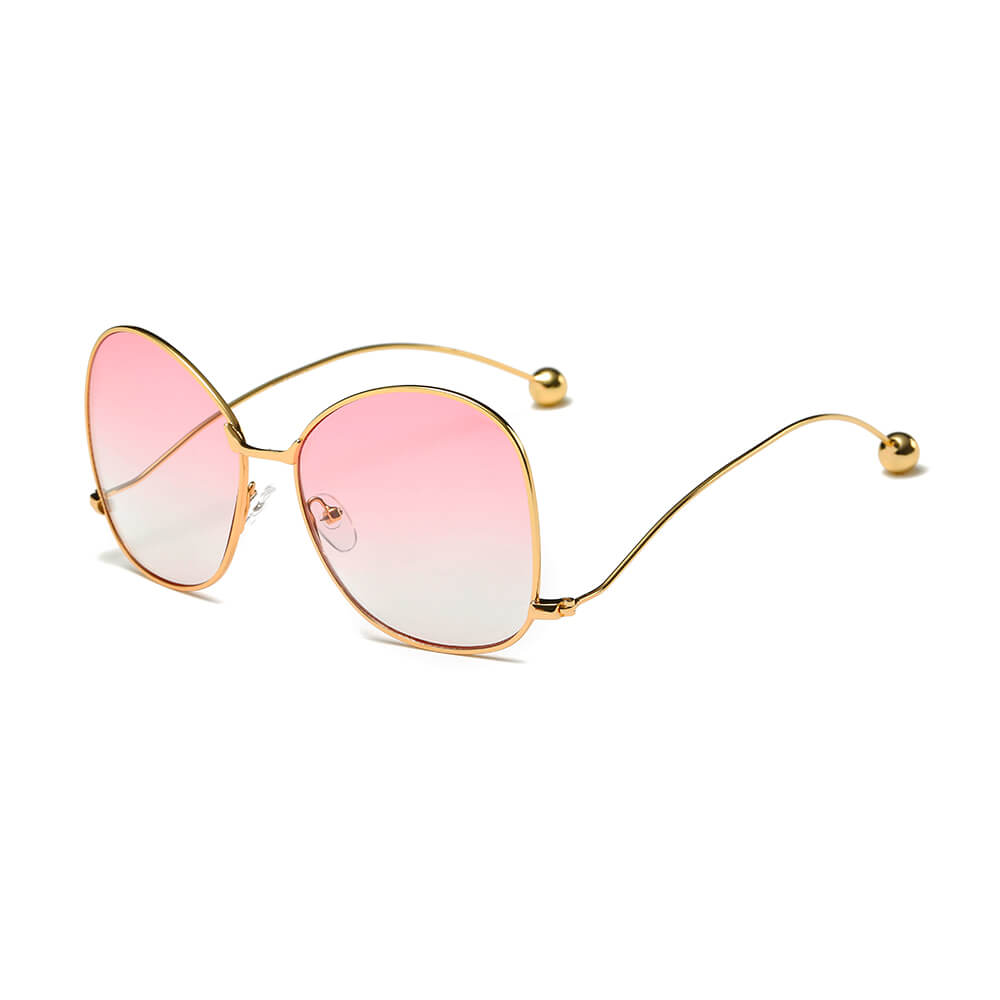 Eugene Women's Trendy Oversized Pantone Lens Sunglasses with gradient lenses and stylish metal frame.