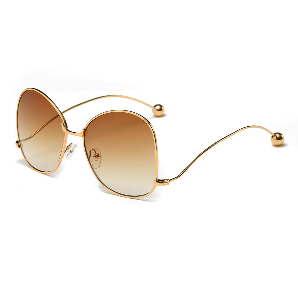 Eugene Women's Trendy Oversized Pantone Lens Sunglasses with gradient lenses and stylish metal frame.