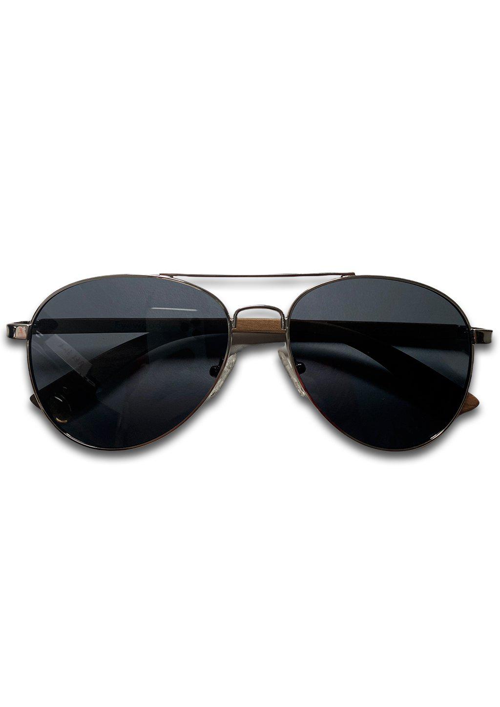 Eyewood Aviators - Falcon, stylish wooden sunglasses with polarized lenses and stainless steel hinges, showcasing unique rosewood design.