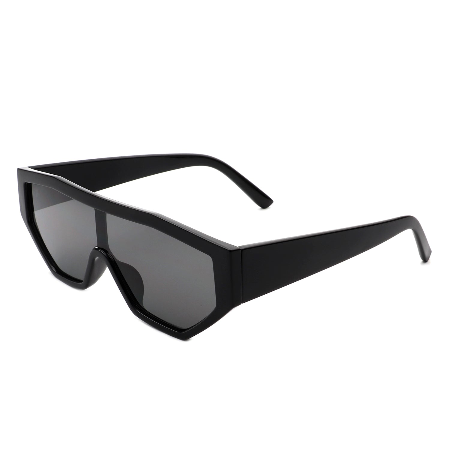 Firelily Geometric Square Futuristic Fashion Sunglasses with a sleek plastic frame and PC lenses, showcasing a modern design.