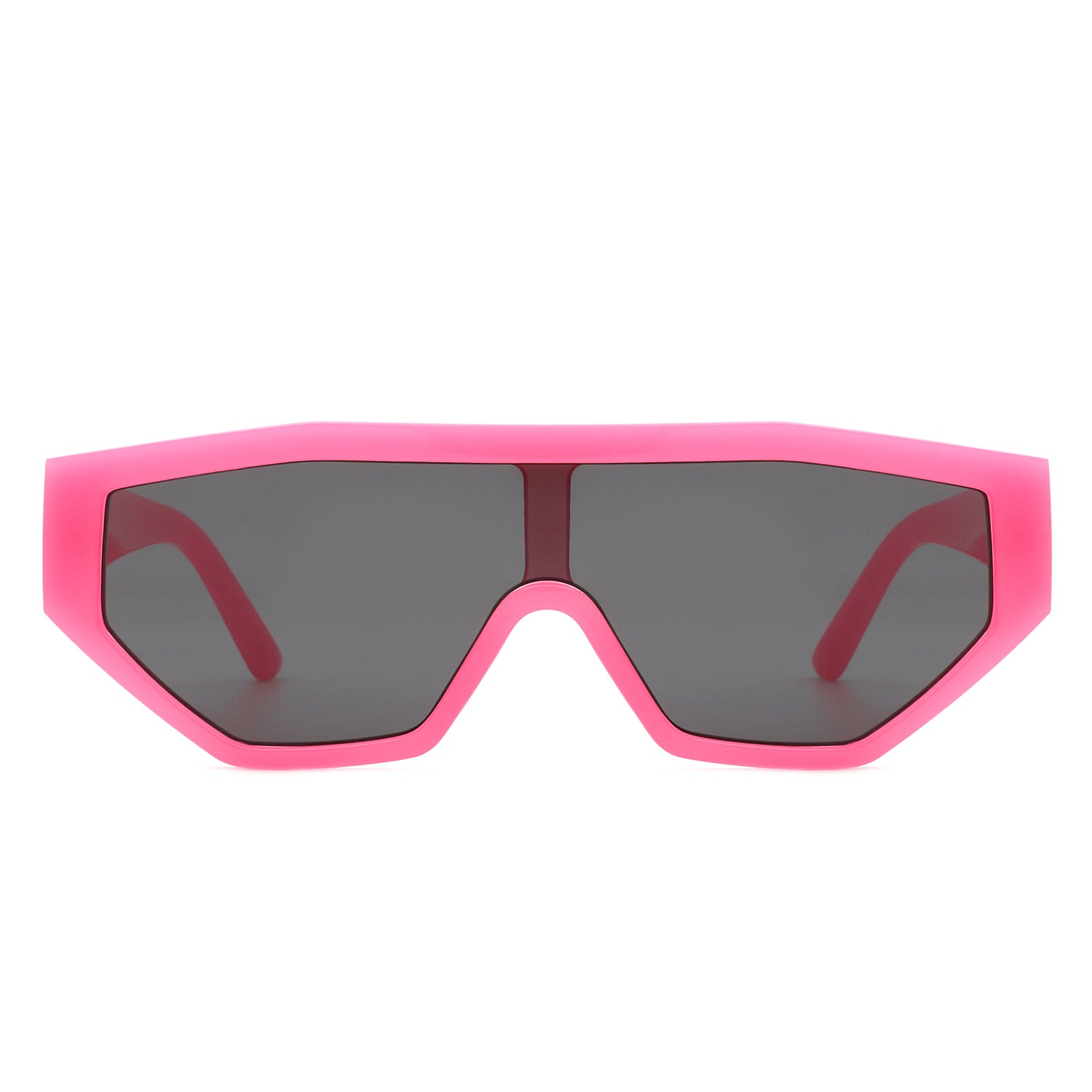 Firelily Geometric Square Futuristic Fashion Sunglasses with a sleek plastic frame and PC lenses, showcasing a modern design.