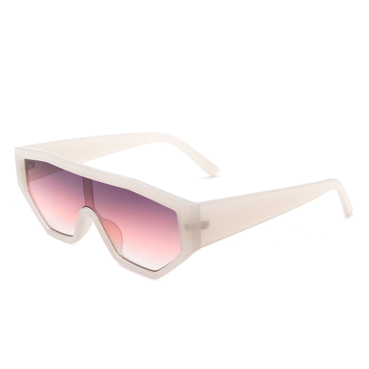 Firelily Geometric Square Futuristic Fashion Sunglasses with a sleek plastic frame and PC lenses, showcasing a modern design.