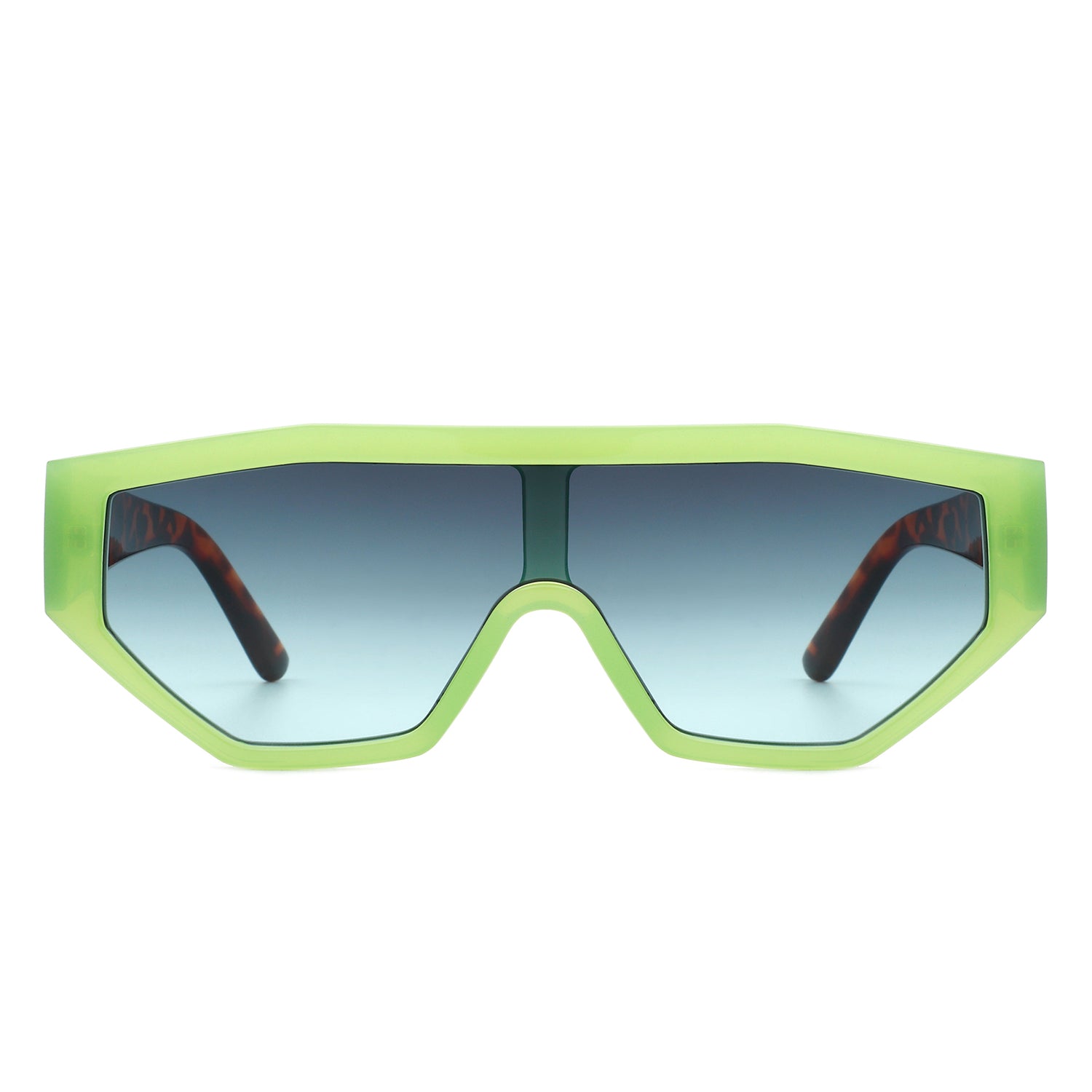 Firelily Geometric Square Futuristic Fashion Sunglasses with a sleek plastic frame and PC lenses, showcasing a modern design.