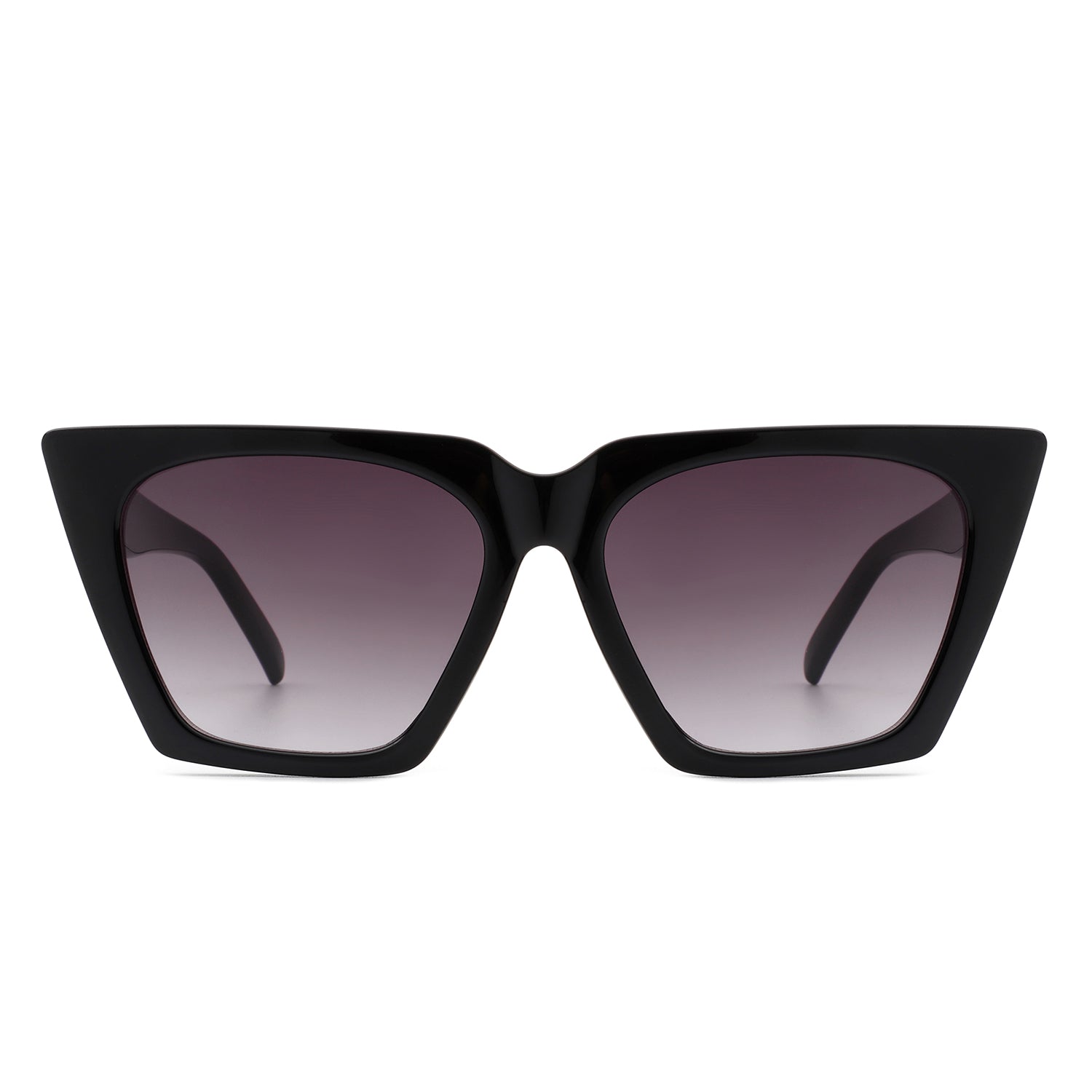 Flarebit Women Cat Eye Retro Oversize Fashion Square Sunglasses in stylish black frame with large lenses.