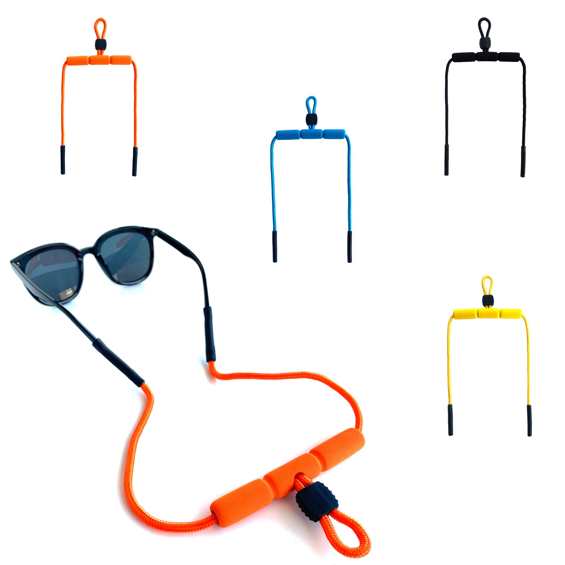 Floating Foam Glasses Chain in vibrant colors, showcasing its lightweight and durable design, ideal for outdoor activities.