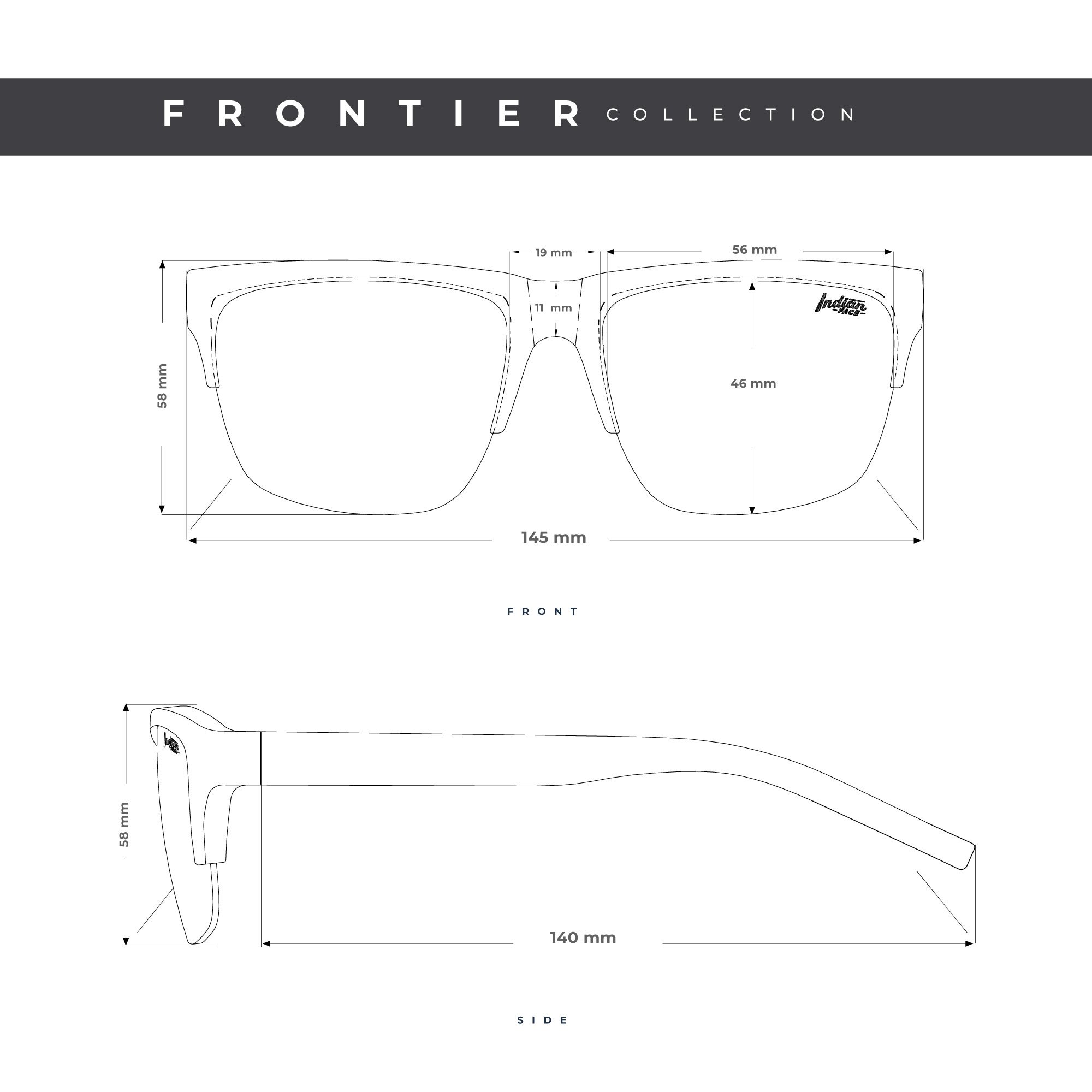 Frontier Brown Camo / Black sunglasses with polarized lenses, showcasing a stylish unisex design suitable for outdoor activities.