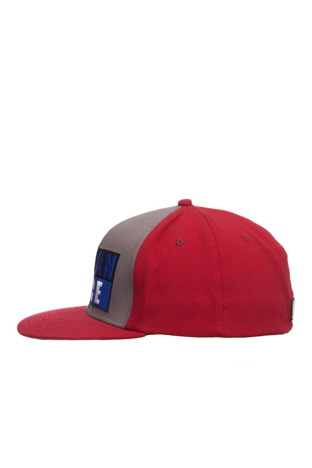 Gorra Santa Cruz en rojo y gris, unisex, con logo The Indian Face y cierre elástico, ideal para actividades al aire libre.