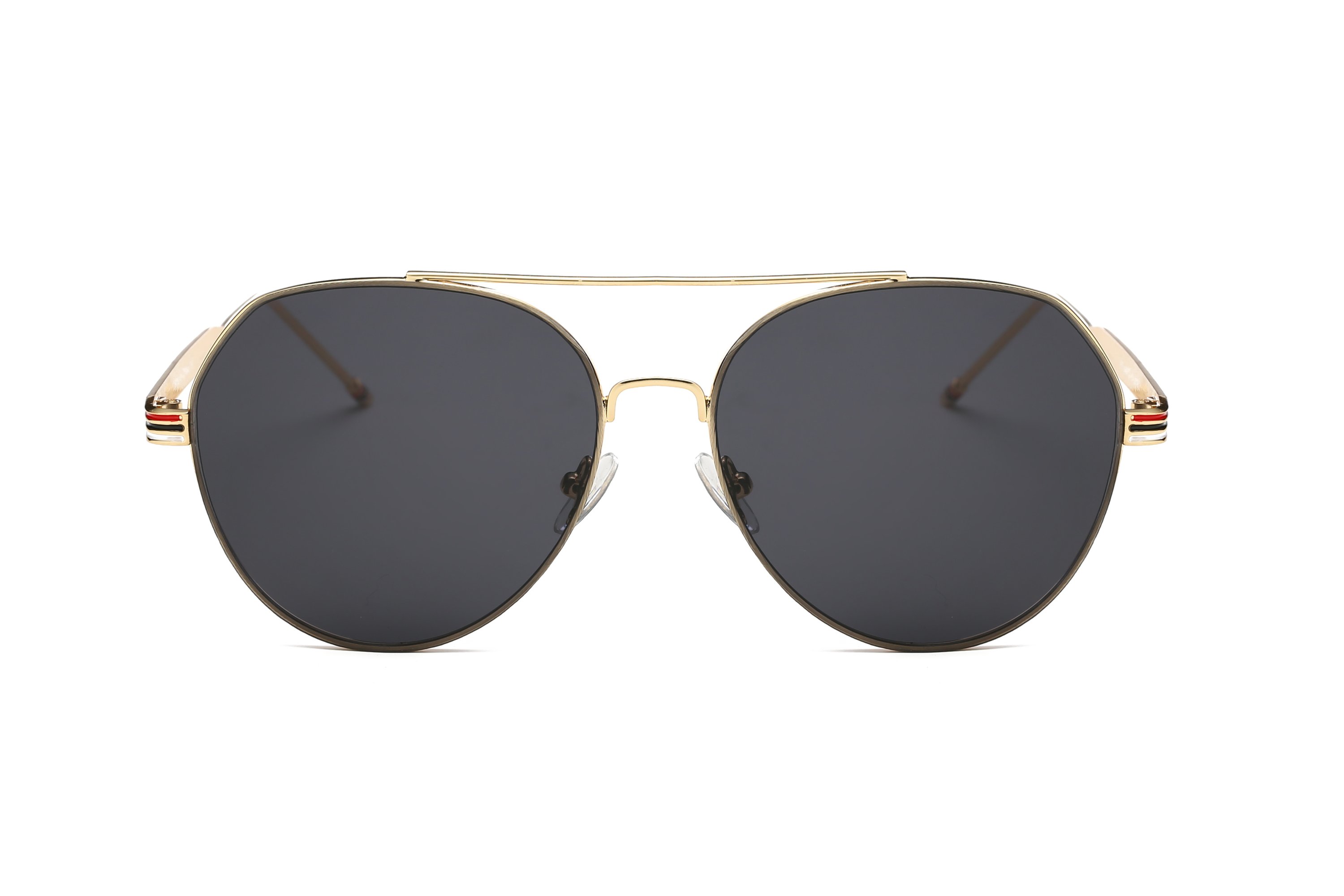 Gwyness unisex classic mirrored aviator sunglasses with metal frame and PC lenses, showcasing stylish design and UV protection.