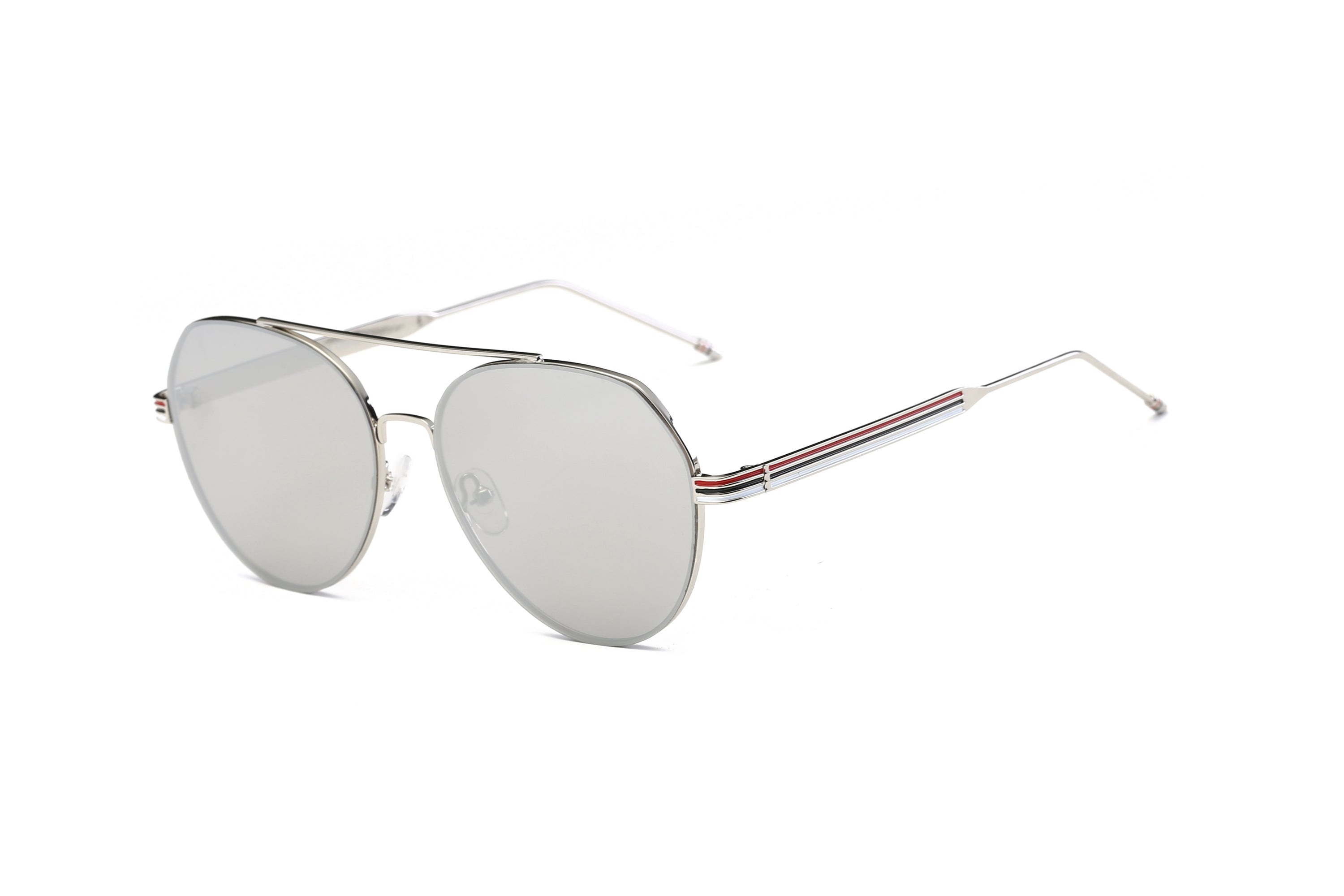 Gwyness unisex classic mirrored aviator sunglasses with metal frame and PC lenses, showcasing stylish design and UV protection.