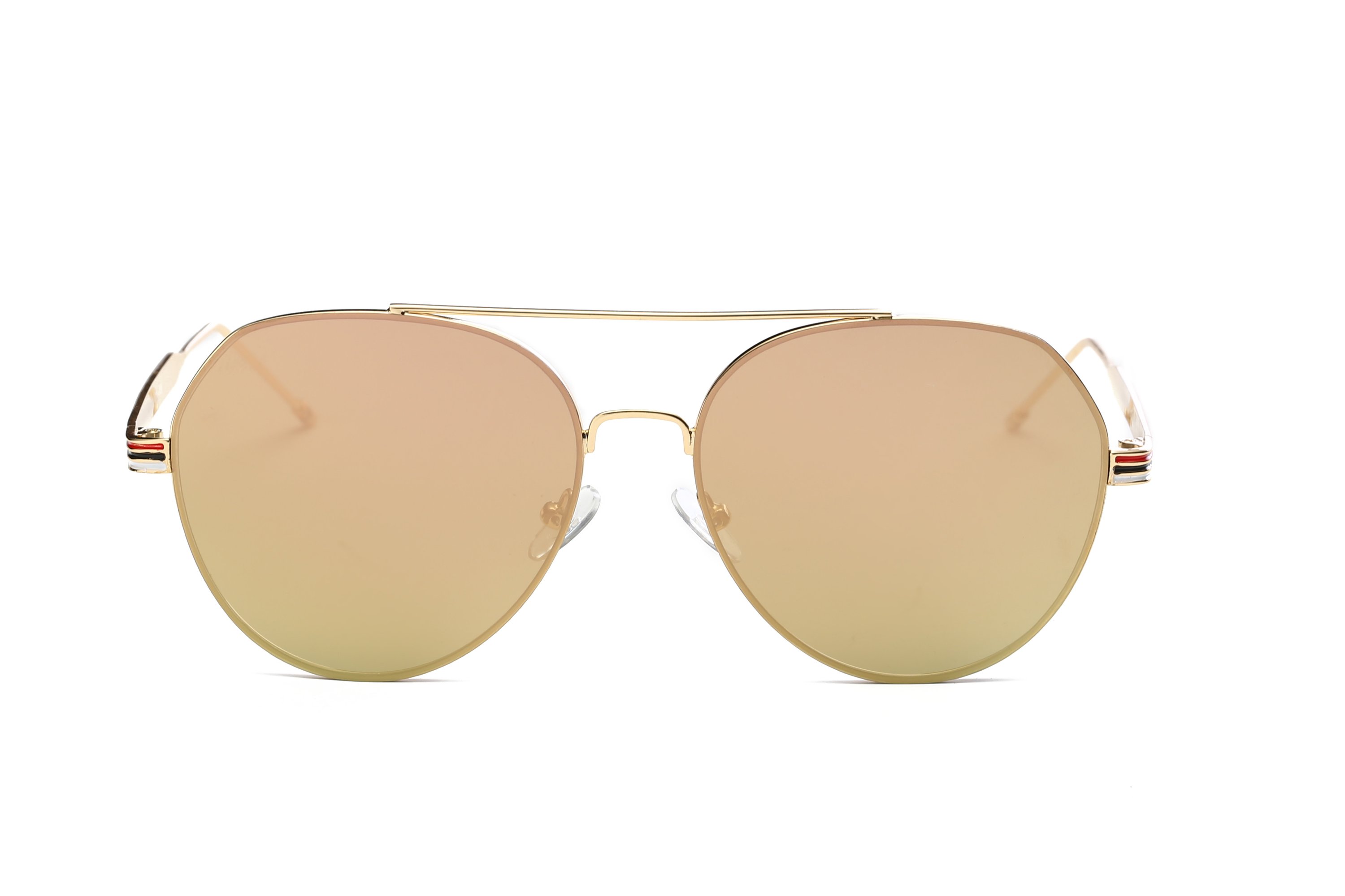 Gwyness unisex classic mirrored aviator sunglasses with metal frame and PC lenses, showcasing stylish design and UV protection.