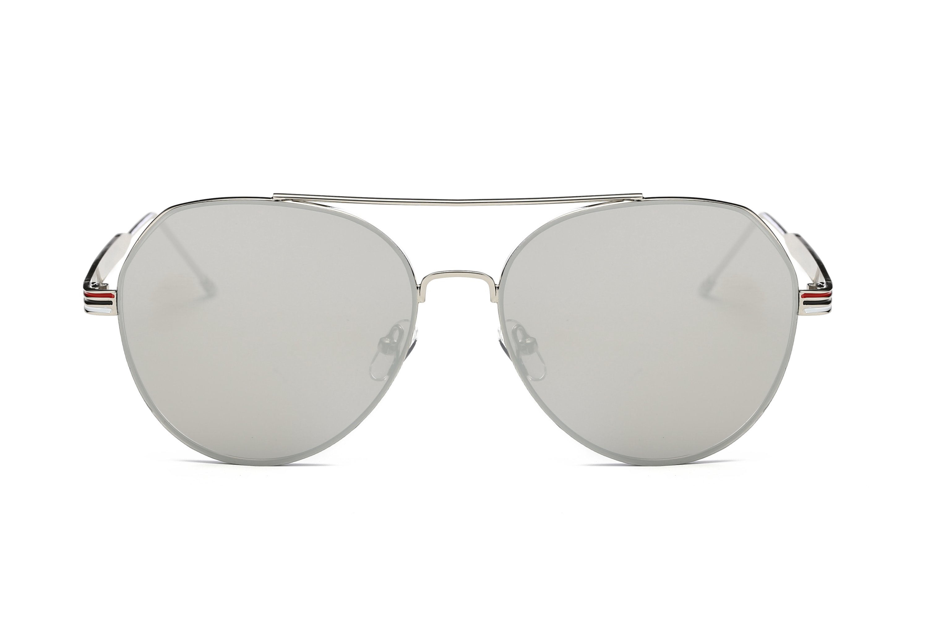 Gwyness unisex classic mirrored aviator sunglasses with metal frame and PC lenses, showcasing stylish design and UV protection.