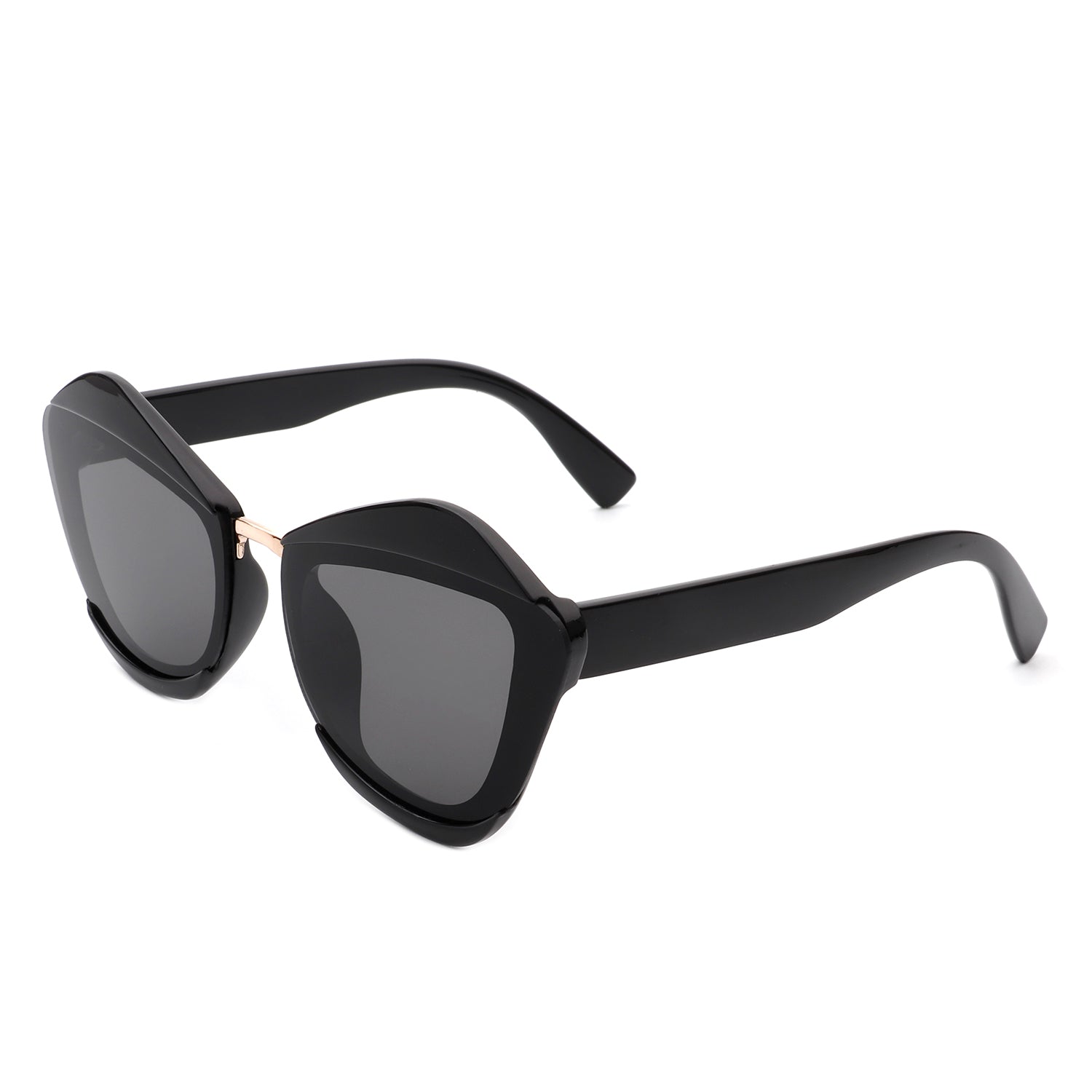 Infernia Women Square Fashion Irregular Cat Eye Sunglasses with a stylish cat eye design and durable plastic frame.