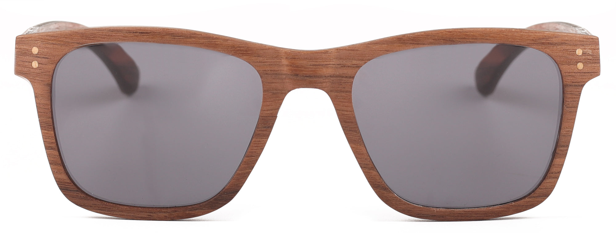 Invincible Wood Sunglasses featuring a stylish multi-layer wood frame in walnut and ebony.