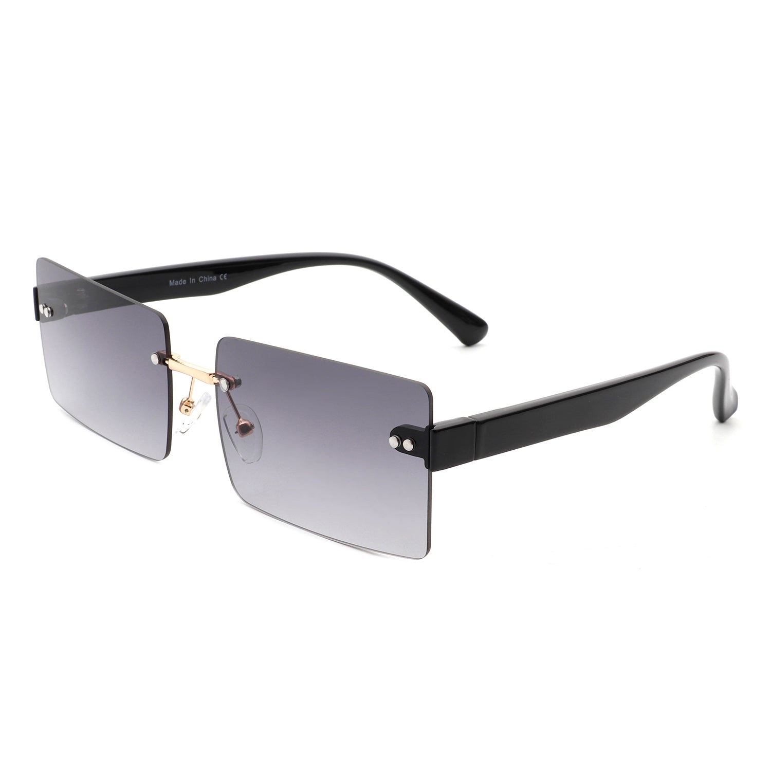 Jadesoul Rectangle Retro Rimless Tinted Fashion Vintage Square sunglasses with a stylish rimless design and tinted lenses.