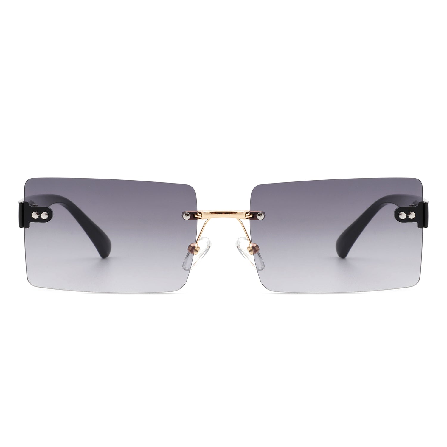 Jadesoul Rectangle Retro Rimless Tinted Fashion Vintage Square sunglasses with a stylish rimless design and tinted lenses.