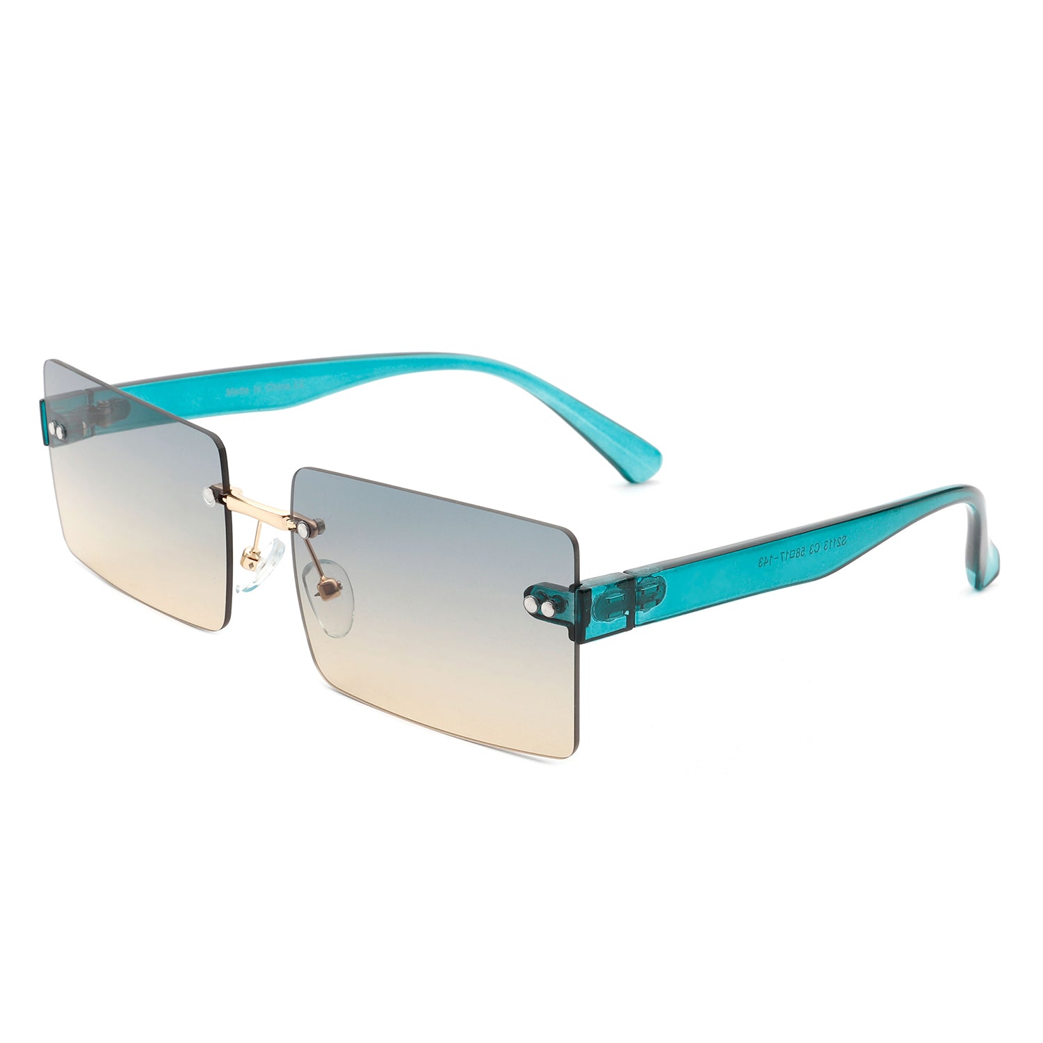 Jadesoul Rectangle Retro Rimless Tinted Fashion Vintage Square sunglasses with a stylish rimless design and tinted lenses.