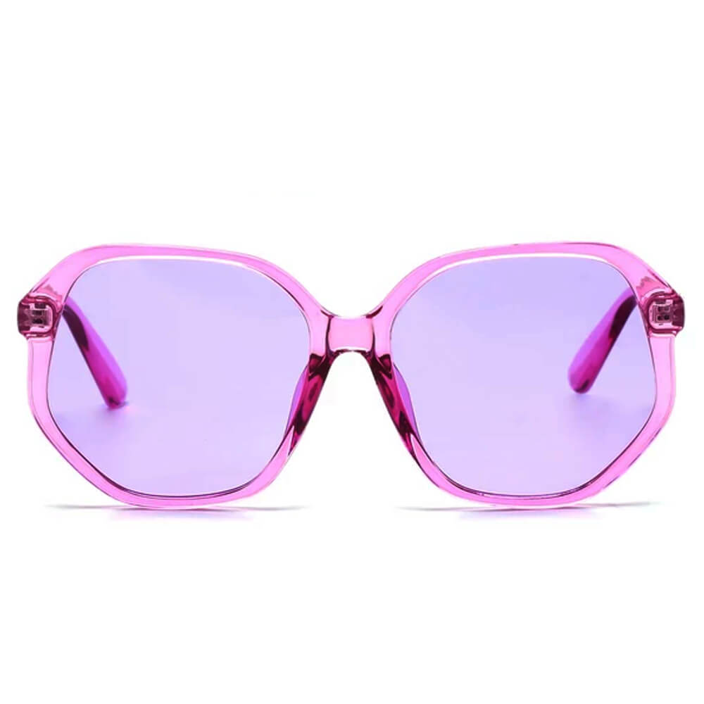 Joliet Women Geometric Round Oversized Fashion Sunglasses with a stylish design and UV protection.