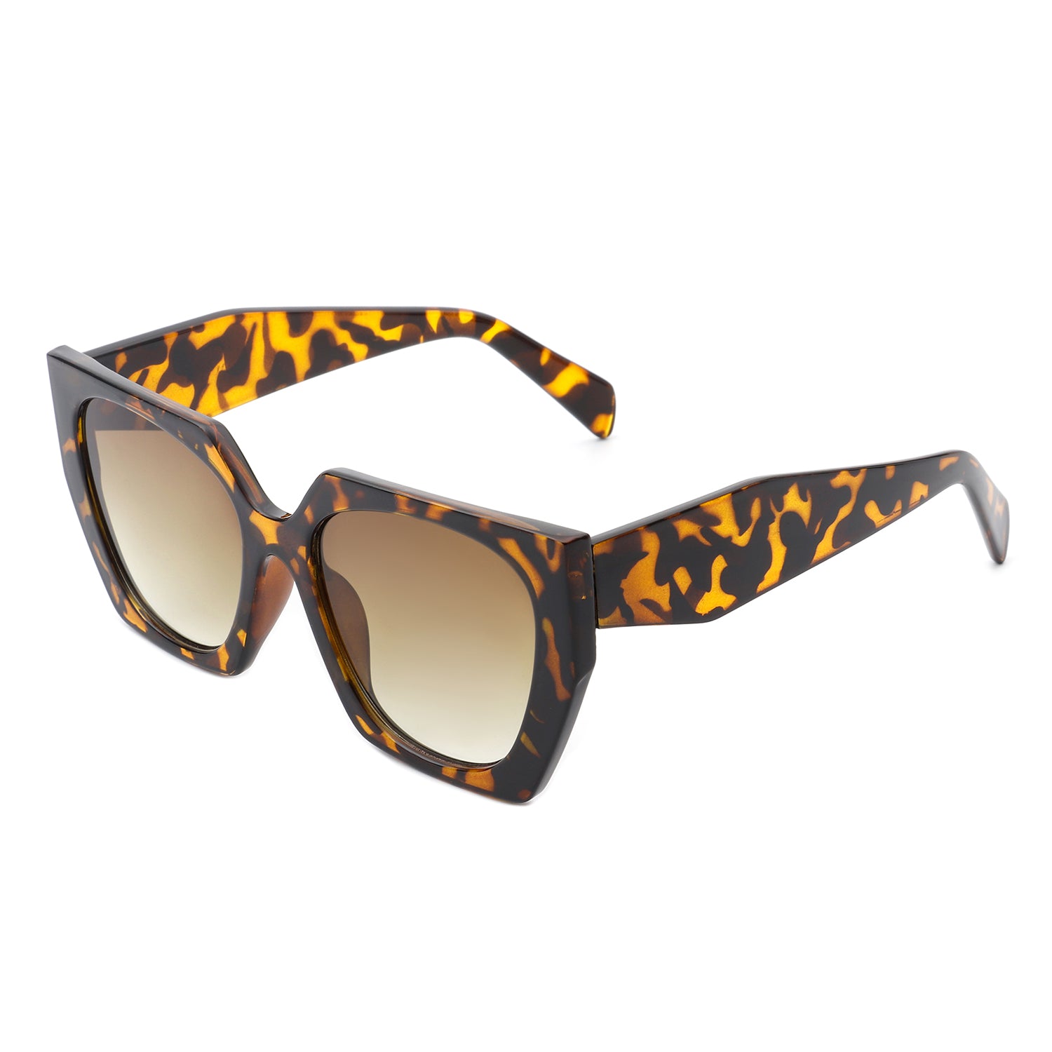 Kaeliana Oversize Square Tinted Cat Eye Sunglasses with stylish design and UV protection.