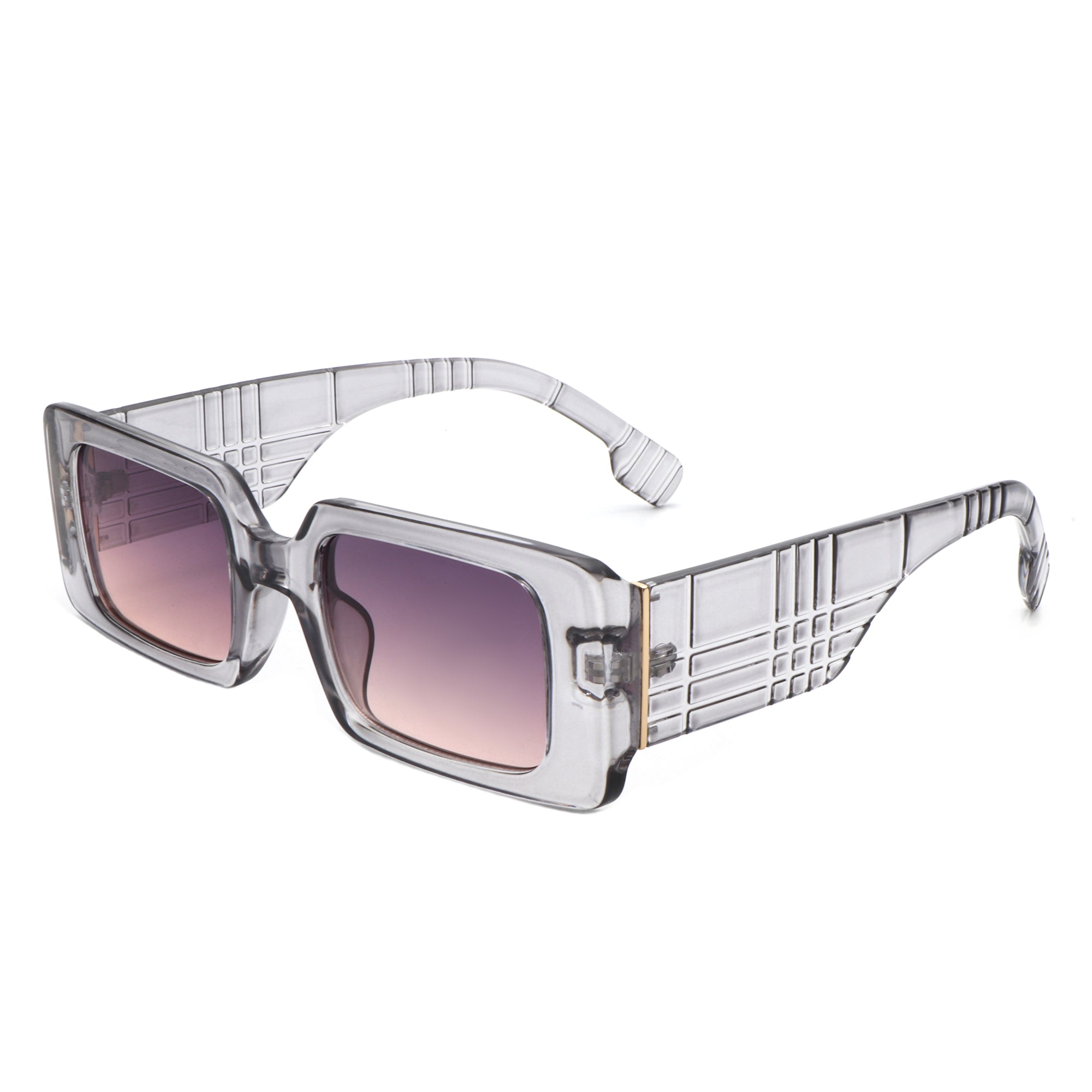 Kaelith Retro Square Thick Frame Women's Fashion Sunglasses with impact-resistant lenses and stylish design, perfect for sunny days.