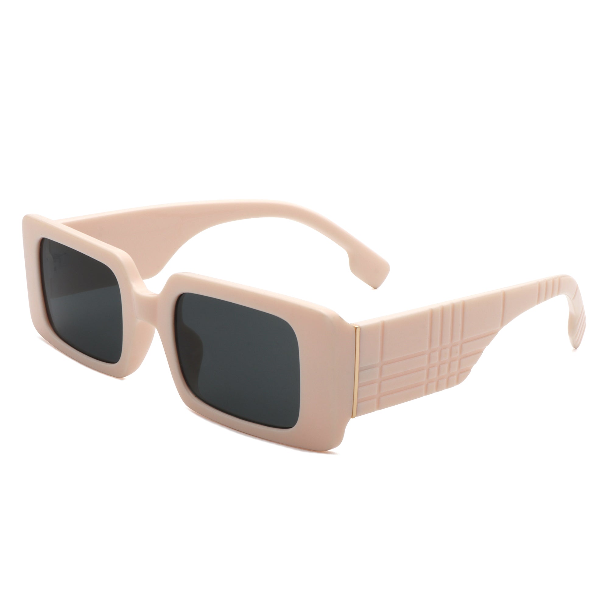 Kaelith Retro Square Thick Frame Women's Fashion Sunglasses with impact-resistant lenses and stylish design, perfect for sunny days.