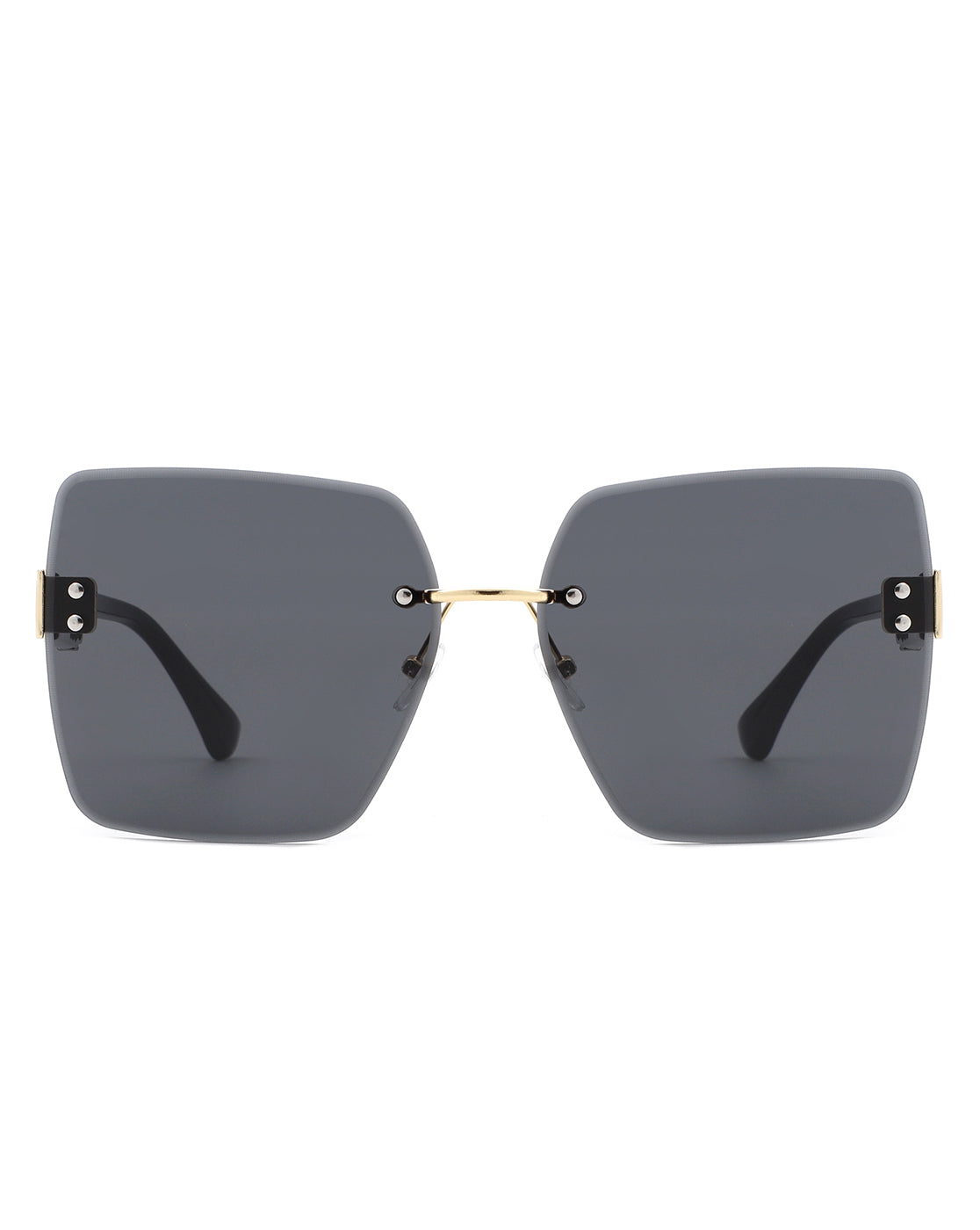 Kaelys Women's Oversized Rimless Sunglasses featuring a modern rimless design and square shape, perfect for stylish sun protection.