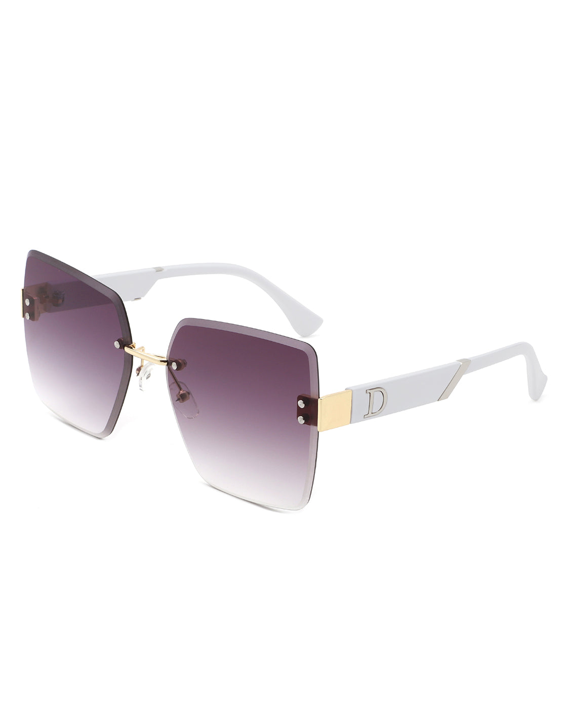 Kaelys Women's Oversized Rimless Sunglasses featuring a modern rimless design and square shape, perfect for stylish sun protection.