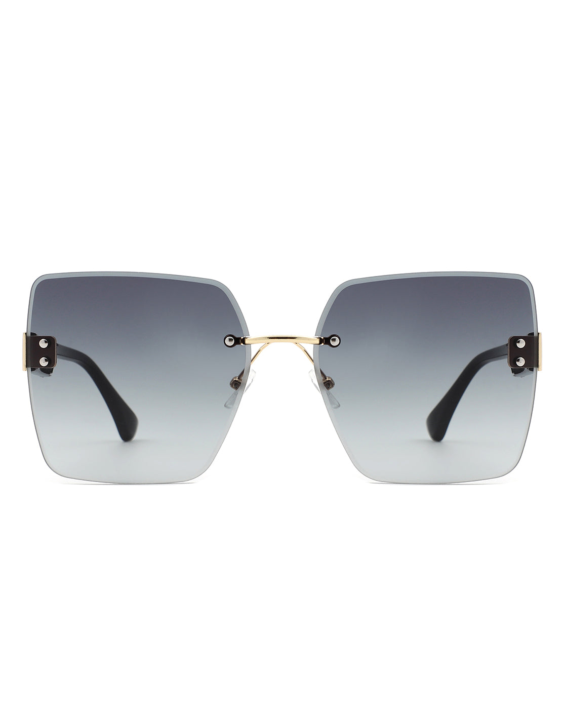 Kaelys Women's Oversized Rimless Sunglasses featuring a modern rimless design and square shape, perfect for stylish sun protection.