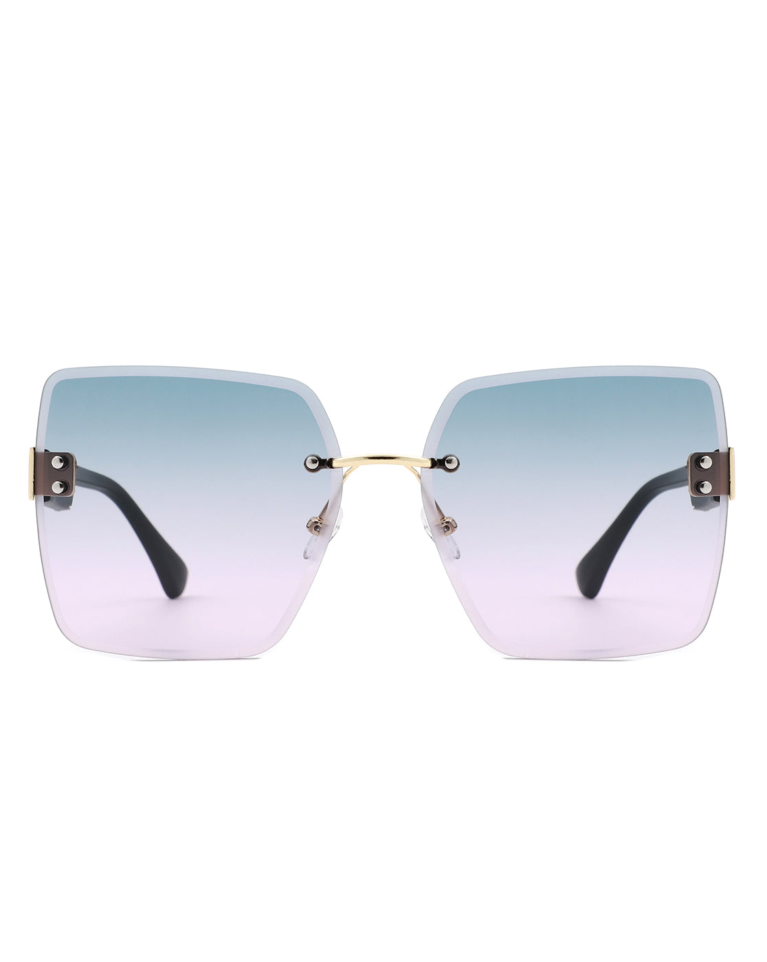 Kaelys Women's Oversized Rimless Sunglasses featuring a modern rimless design and square shape, perfect for stylish sun protection.